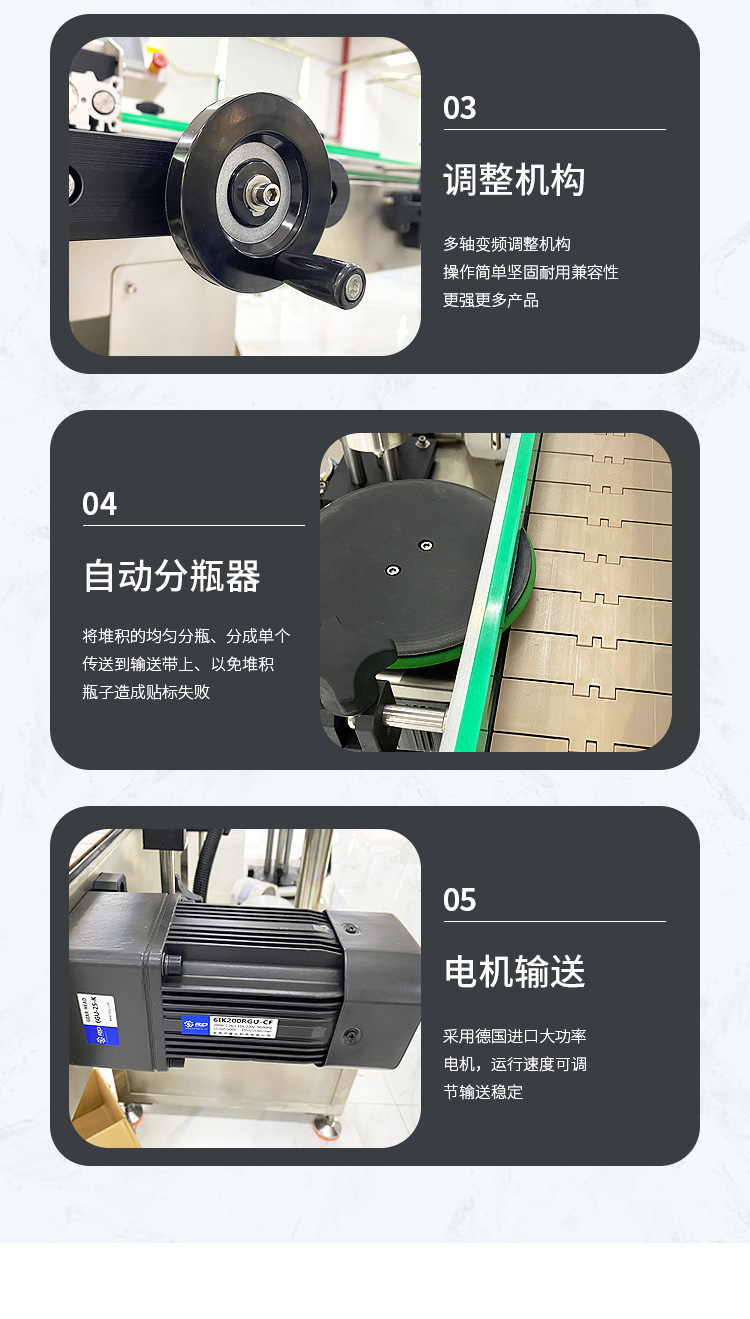 全自动立式定位圆瓶贴标机详情图7