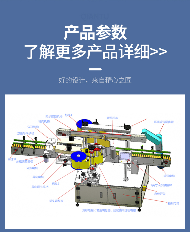 全自动双侧面贴标机